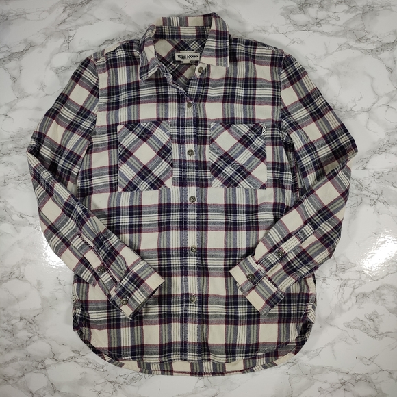 Vans Tops - Vans Plaid Flannel Button Up Size Small